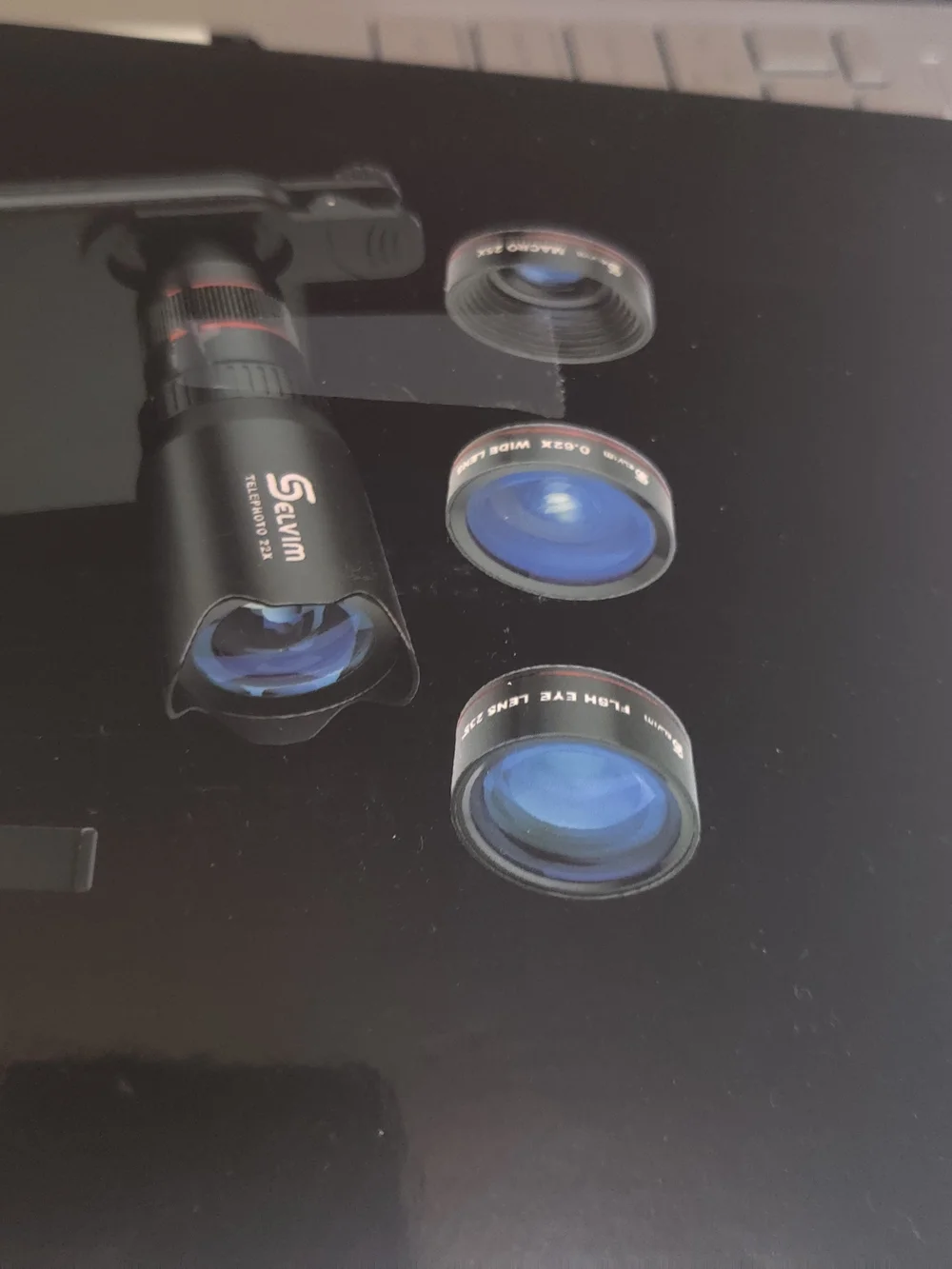 Elvi Black Smartphone Lens & 12x Zoom Monocular Kit